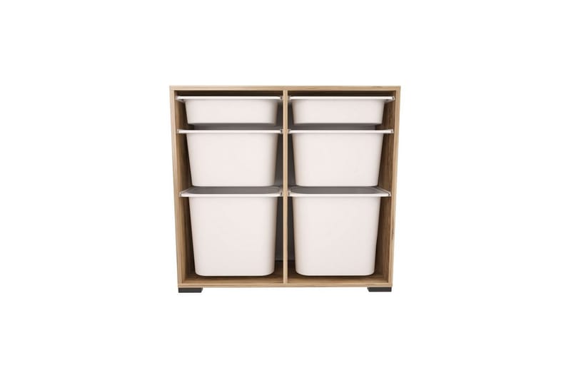 Flerbruks Kapasitetskap Carla Valnøtt Hvit - Valnøtt Hvit - Oppbevaring - Oppbevaring til småting - Oppbevaringskasse