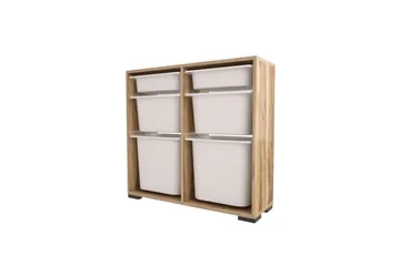 Flerbruks Kapasitetskap Carla Valnøtt Hvit - Valnøtt Hvit - Oppbevaring - Oppbevaring til småting - Oppbevaringskasse