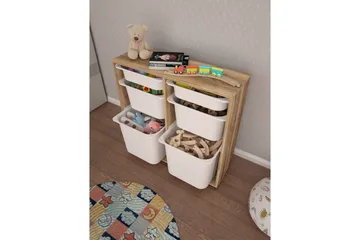 Flerbruks Kapasitetskap Carla Valnøtt Hvit - Valnøtt Hvit - Oppbevaring - Oppbevaring til småting - Oppbevaringskasse