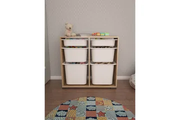 Flerbruks Kapasitetskap Carla Valnøtt Hvit - Valnøtt Hvit - Oppbevaring - Oppbevaring til småting - Oppbevaringskasse