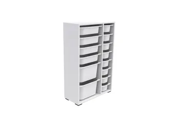 Flerbruks Kapasitetskap Havor Hvit - Hvit - Oppbevaring - Oppbevaring til småting - Oppbevaringskasse