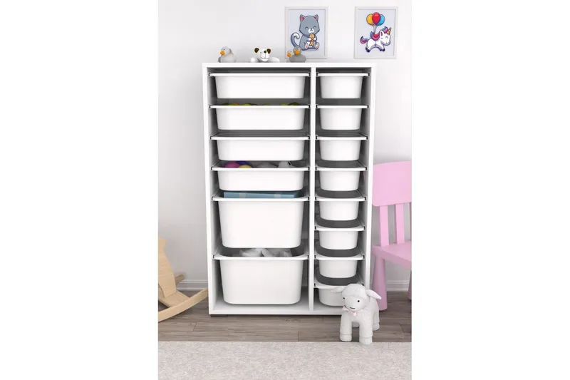 Flerbruks Kapasitetskap Havor Hvit - Hvit - Oppbevaring - Oppbevaring til småting - Oppbevaringskasse