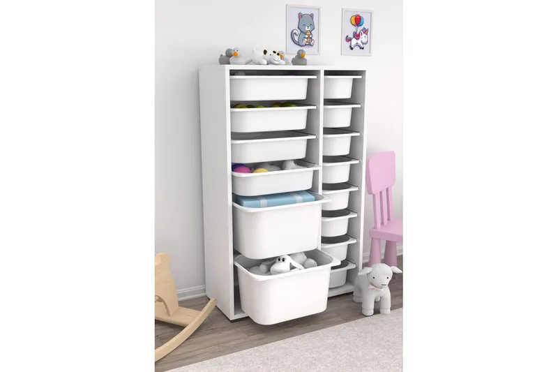 Flerbruks Kapasitetskap Havor Hvit - Hvit - Oppbevaring - Oppbevaring til småting - Oppbevaringskasse