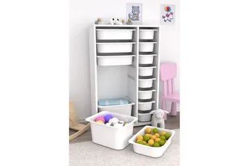 Flerbruks Kapasitetskap Havor Hvit - Hvit - Oppbevaring - Oppbevaring til småting - Oppbevaringskasse