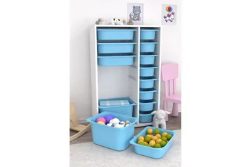 Flerbruks Kapasitetskap Kjerne (69,5 x 109 x 30 cm) Blå - Blå - Oppbevaring - Oppbevaring til småting - Oppbevaringskasse