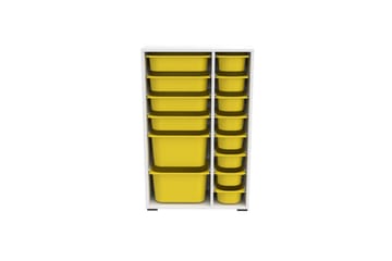 Flerbruks Kapasitetskap Kjerne (69,5 x 109 x 30 cm) Gul - Gul - Oppbevaring - Oppbevaring til småting - Oppbevaringskasse