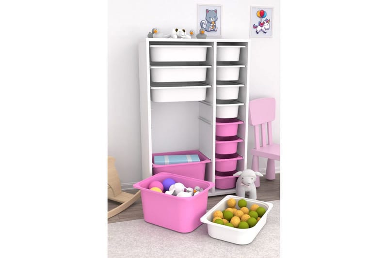 Flerbruks Kapasitetskap Kjerne (69,5 x 109 x 30 cm) Hvit / Veyaa - Hvit / Veyaa - Oppbevaring - Oppbevaring til småting - Oppbevaringskasse
