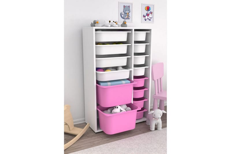 Flerbruks Kapasitetskap Kjerne (69,5 x 109 x 30 cm) Hvit / Veyaa - Hvit / Veyaa - Oppbevaring - Oppbevaring til småting - Oppbevaringskasse