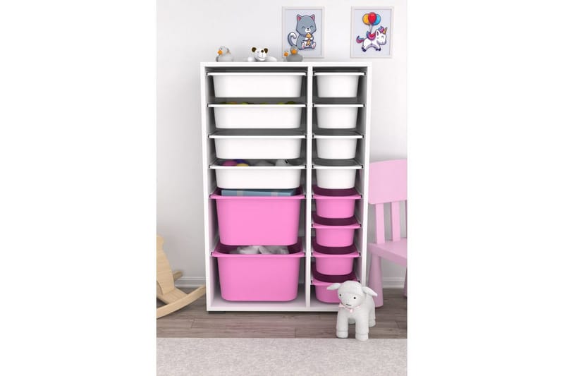 Flerbruks Kapasitetskap Kjerne (69,5 x 109 x 30 cm) Hvit / Veyaa - Hvit / Veyaa - Oppbevaring - Oppbevaring til småting - Oppbevaringskasse