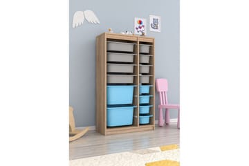 Flerbruks Kapasitetskap Montana (69 x 112,2 x 29,6 cm) Sonomo Grå / Blå - Sonomo Grå / Blå - Oppbevaring - Oppbevaring til småting - Oppbevaringskasse