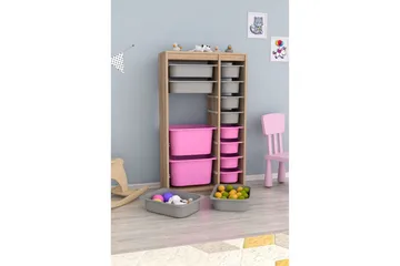 Flerbruks Kapasitetskap Montana (69 x 112,2 x 29,6 cm) Sonomo Grå / Veyaa - Sonomo Grå / Veyaa - Oppbevaring - Oppbevaring til småting - Oppbevaringskasse