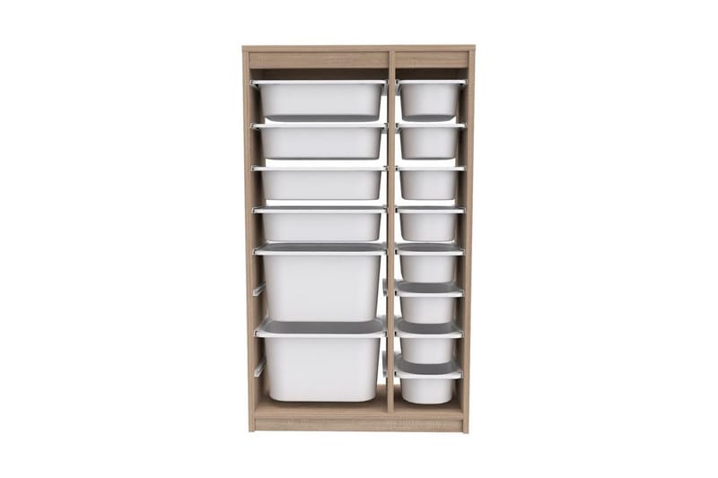 Flerbruks Kapasitetskap Montana (69 x 112,2 x 29,6 cm) Sonomo Hvit - Sonomo Hvit - Oppbevaring - Oppbevaring til småting - Oppbevaringskasse