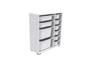 Flerbruks Kapasitetskap Sosan K6B Hvit - Hvit - Oppbevaring - Oppbevaring til småting - Oppbevaringskasse