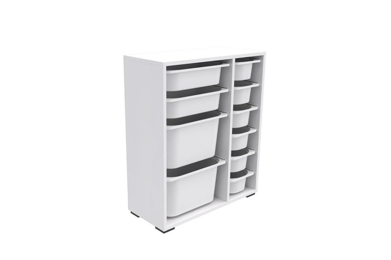 Flerbruks Kapasitetskap Sosan K6B Hvit - Hvit - Oppbevaring - Oppbevaring til småting - Oppbevaringskasse