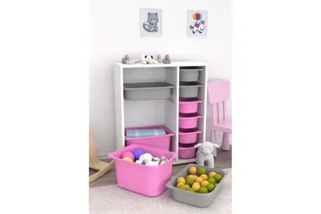 Flerbruks Kapasitetskap Sosan K6U Hvit / Grå / Veyaa - Hvit / Grå / Veyaa - Oppbevaring - Oppbevaring til småting - Oppbevaringskasse