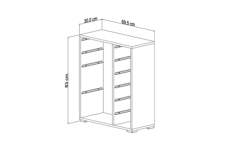 Flerbruks Kapasitetskap Sosan K6U Hvit / Grå / Veyaa - Hvit / Grå / Veyaa - Oppbevaring - Oppbevaring til småting - Oppbevaringskasse