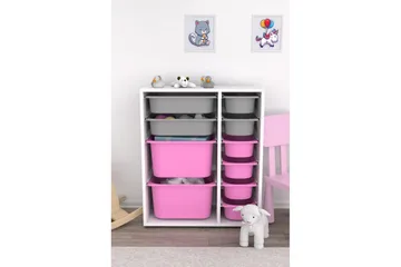 Flerbruks Kapasitetskap Sosan K6U Hvit / Grå / Veyaa - Hvit / Grå / Veyaa - Oppbevaring - Oppbevaring til småting - Oppbevaringskasse