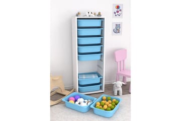 Flerbruks Kapasitetskap Stribor Hvit / Blå - Hvit / Blå - Oppbevaring - Oppbevaring til småting - Oppbevaringskasse