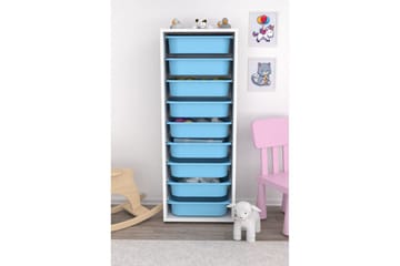 Flerbruks Kapasitetskap Stribor Hvit / Blå - Hvit / Blå - Oppbevaring - Oppbevaring til småting - Oppbevaringskasse