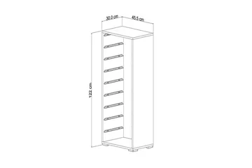 Flerbruks Kapasitetskap Stribor Hvit / Grå - Hvit / Grå - Oppbevaring - Oppbevaring til småting - Oppbevaringskasse