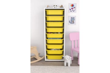 Flerbruks Kapasitetskap Stribor Hvit / Gul - Hvit / Gul - Oppbevaring - Oppbevaring til småting - Oppbevaringskasse