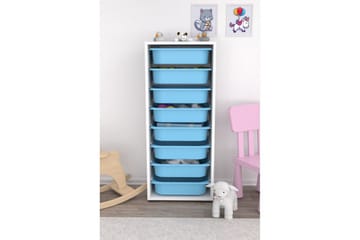 Flerbruks Kapasitetskap Versa Hvit / Blå - Hvit / Blå - Oppbevaring - Oppbevaring til småting - Oppbevaringskasse