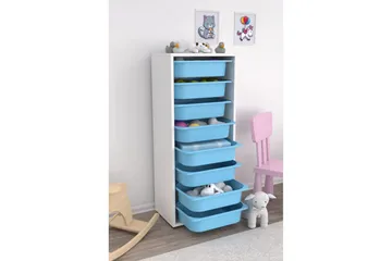 Flerbruks Kapasitetskap Versa Hvit / Blå - Hvit / Blå - Oppbevaring - Oppbevaring til småting - Oppbevaringskasse