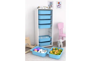 Flerbruks Kapasitetskap Versa Hvit / Blå - Hvit / Blå - Oppbevaring - Oppbevaring til småting - Oppbevaringskasse