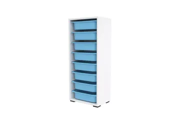 Flerbruks Kapasitetskap Versa Hvit / Blå - Hvit / Blå - Oppbevaring - Oppbevaring til småting - Oppbevaringskasse