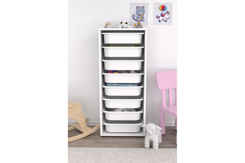 Flerbruks Kapasitetskap Versa Hvit - Hvit - Oppbevaring - Oppbevaring til småting - Oppbevaringskasse