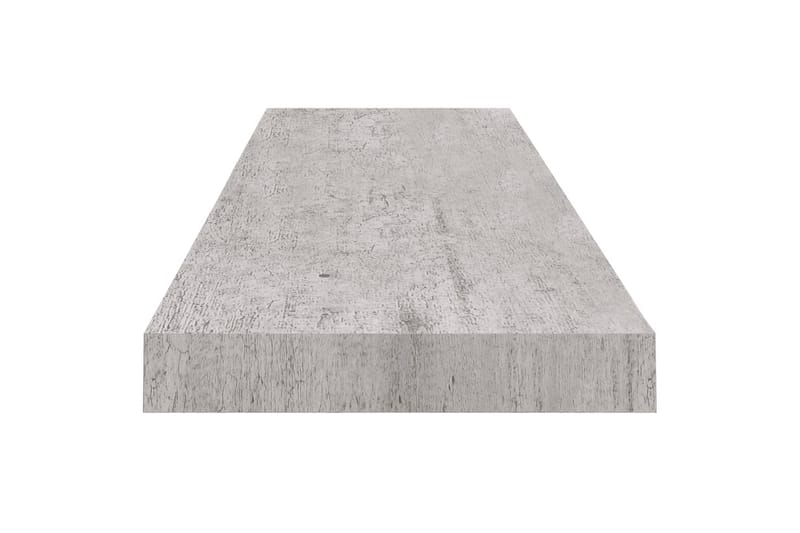 Flytende vegghylle betonggrå 100x23,5x3,8 cm MDF - Grå - Vegghylle - Vegghengt oppbevaring