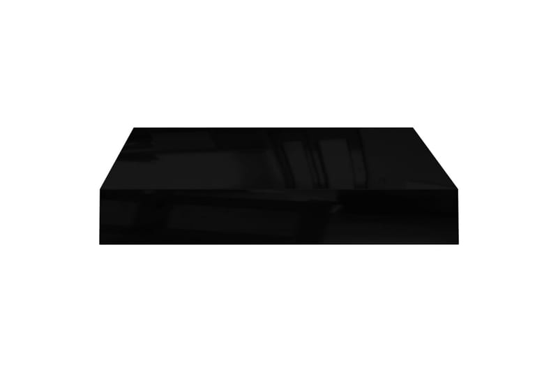 Flytende vegghylle høyglans svart 23x23,5x3,8 cm MDF - Vegghylle - Vegghengt oppbevaring
