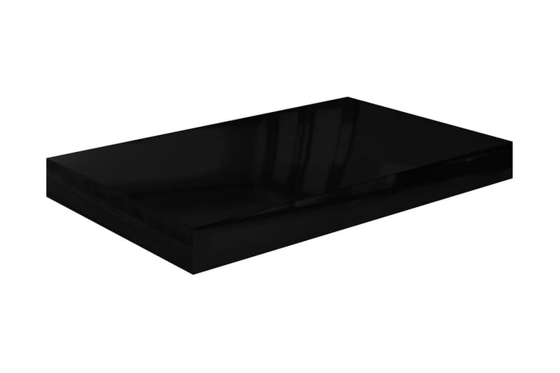 Flytende vegghylle høyglans svart 40x23x3,8 cm MDF - Vegghylle - Vegghengt oppbevaring