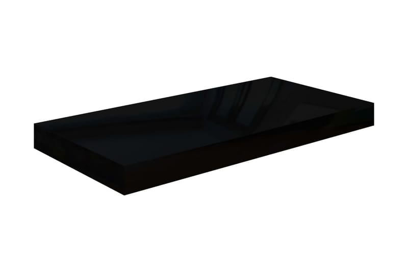 Flytende vegghylle høyglans svart 50x23x3,8 cm MDF - Vegghylle - Vegghengt oppbevaring