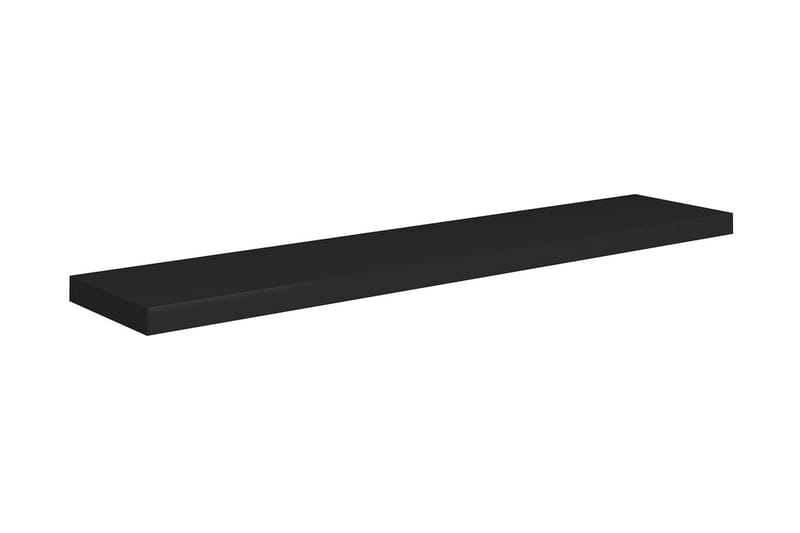 Flytende vegghyller 2 stk svart 120x23,5x3,8 cm MDF - Svart - Vegghylle - Vegghengt oppbevaring