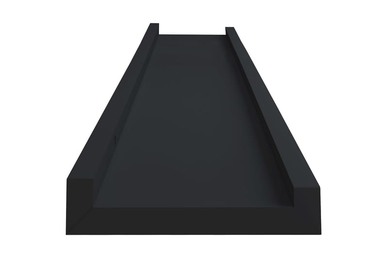 Flytende vegghyller 2 stk svart 80x9x3 cm MDF - Vegghylle - Vegghengt oppbevaring