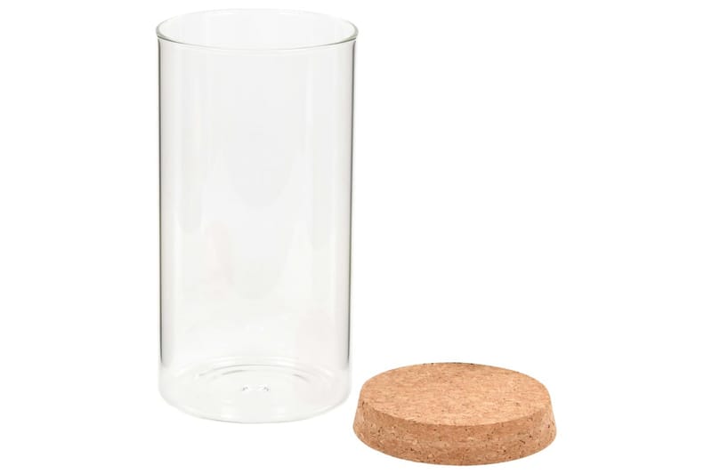 Glasskrukker med kork 6 stk 1100 ml - Oppbevaring til småting - Oppbevaringsboks - Bokser & syltetøyglass