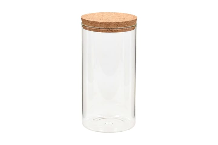 Glasskrukker med kork 6 stk 1400 ml - Oppbevaring til småting - Oppbevaringsboks - Bokser & syltetøyglass