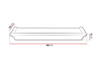 Harendra Vegghylle 46 cm - Svart - Oppbevaring - Oppbevaring til småting - Vegghengt oppbevaring