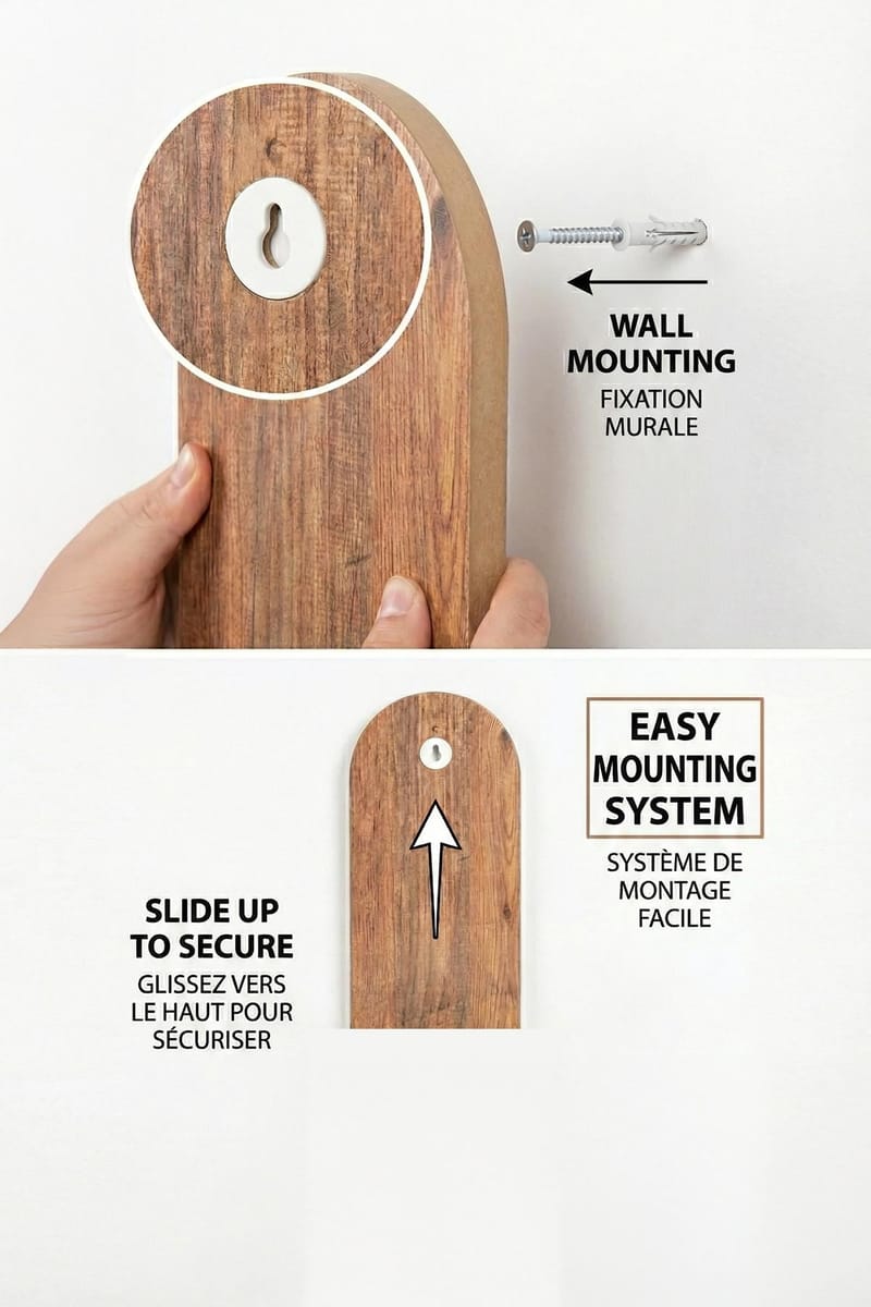 Hasina Vegghylle 26x35x13 cm - Eik - Oppbevaring - Oppbevaring til småting - Vegghengt oppbevaring