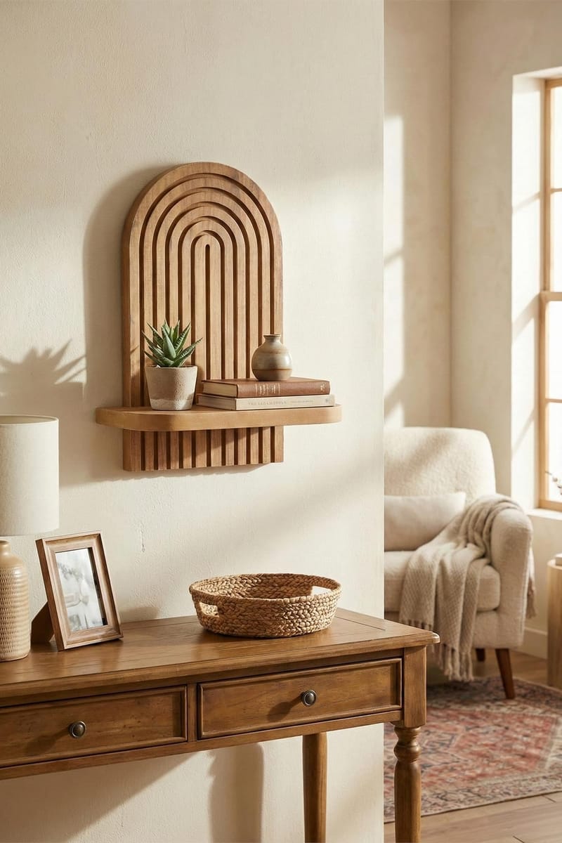 Hasina Vegghylle 26x35x13 cm - Eik - Oppbevaring - Oppbevaring til småting - Vegghengt oppbevaring