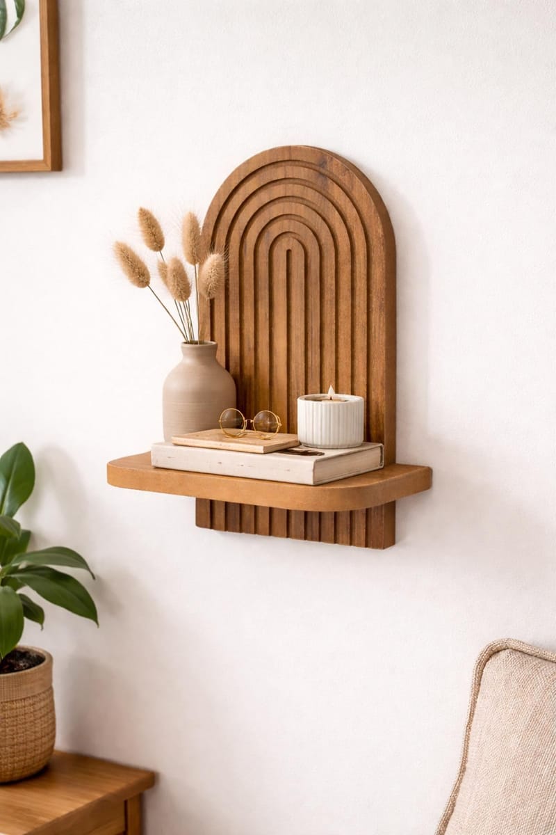 Hasina Vegghylle 26x35x13 cm - Eik - Oppbevaring - Oppbevaring til småting - Vegghengt oppbevaring