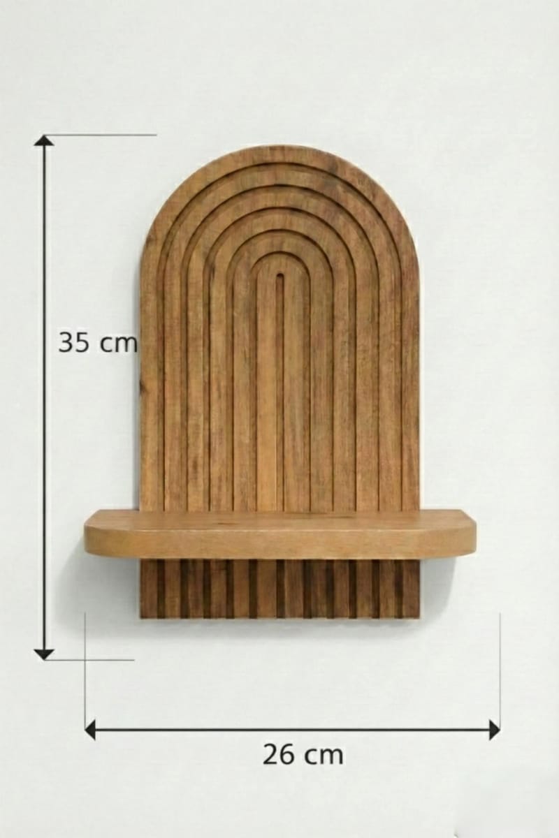 Hasina Vegghylle 26x35x13 cm - Eik - Oppbevaring - Oppbevaring til småting - Vegghengt oppbevaring