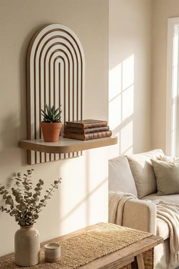 Hasina Vegghylle 26x35x13 cm - Hvit - Oppbevaring - Oppbevaring til småting - Vegghengt oppbevaring