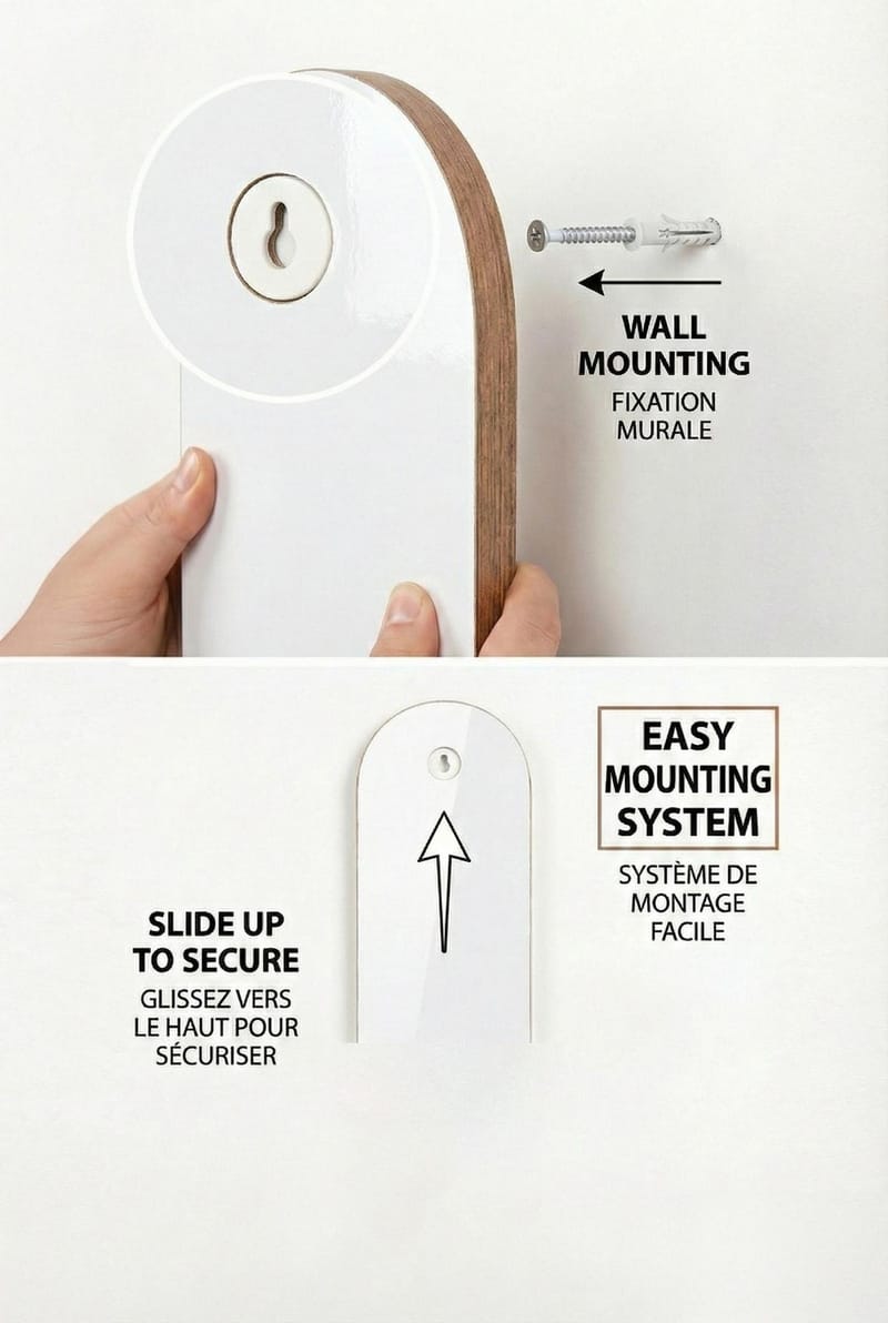 Hasina Vegghylle 26x35x13 cm - Hvit - Oppbevaring - Oppbevaring til småting - Vegghengt oppbevaring