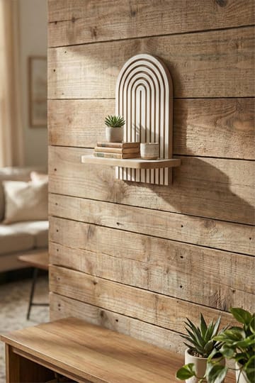 Hasina Vegghylle 26x35x13 cm - Hvit - Oppbevaring - Oppbevaring til småting - Vegghengt oppbevaring