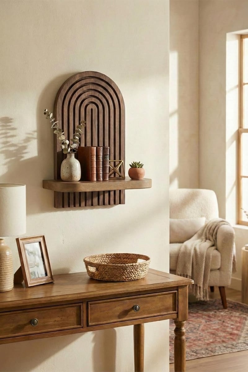 Hasina Vegghylle 26x35x13 cm - Wenge - Oppbevaring - Oppbevaring til småting - Vegghengt oppbevaring