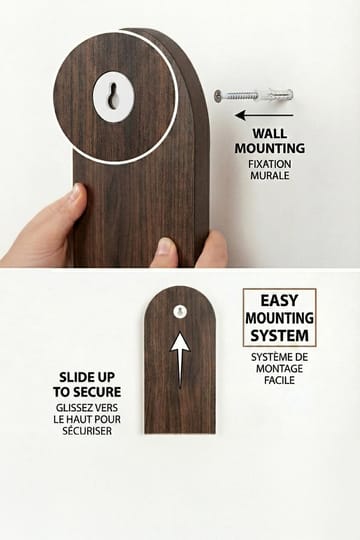 Hasina Vegghylle 26x35x13 cm - Wenge - Oppbevaring - Oppbevaring til småting - Vegghengt oppbevaring