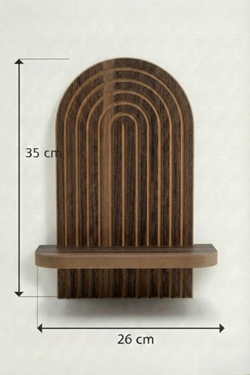 Hasina Vegghylle 26x35x13 cm - Wenge - Oppbevaring - Oppbevaring til småting - Vegghengt oppbevaring