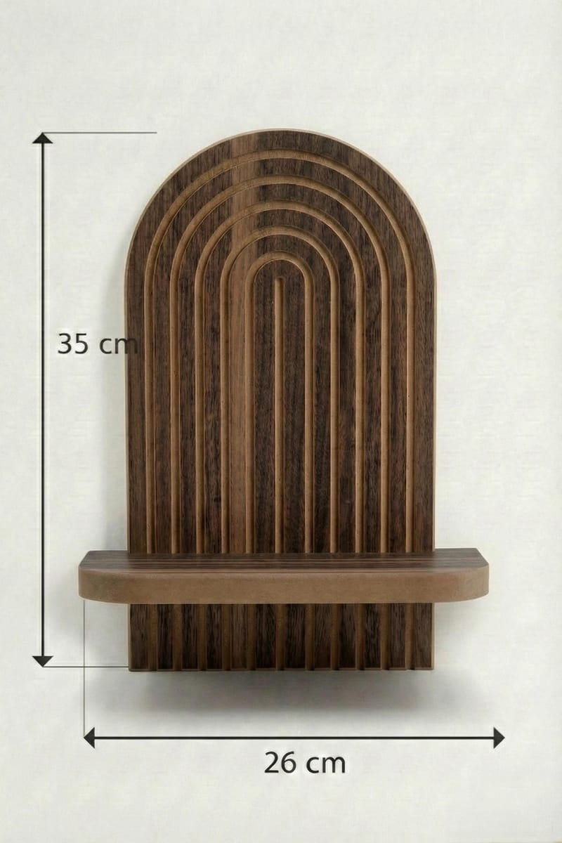 Hasina Vegghylle 26x35x13 cm - Wenge - Oppbevaring - Oppbevaring til småting - Vegghengt oppbevaring